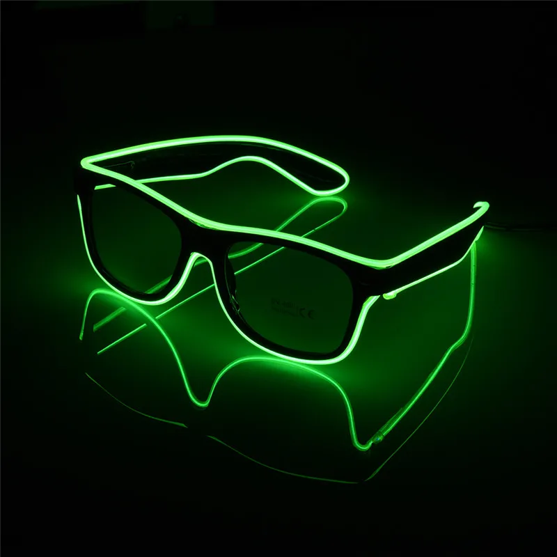 LED Luminous Glasses EL Cold Light Glasses For Dance DJ Halloween Christmas Birthday Party Decoration Gift Battery Operated