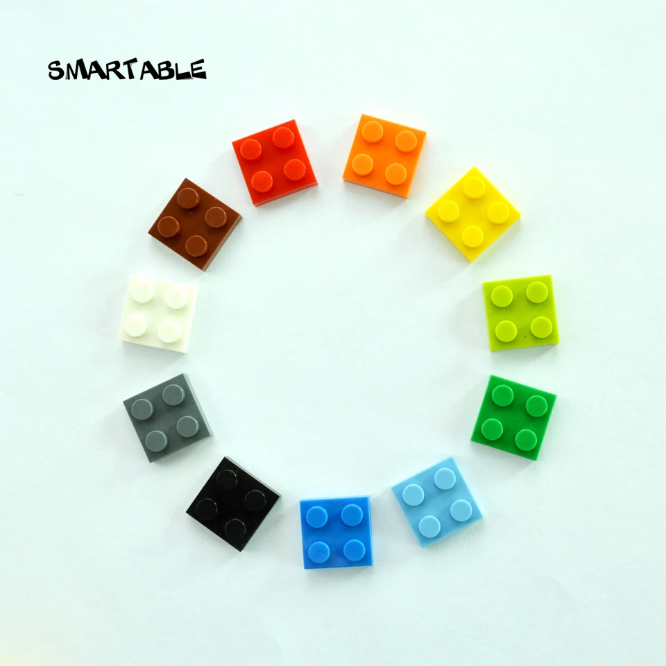 

Smartable Plate 2X2 Building Blocks Parts DIY LOGO Educational Creative Toys Compatible Major Brands 3022 MOC Toys 163pcs/lot