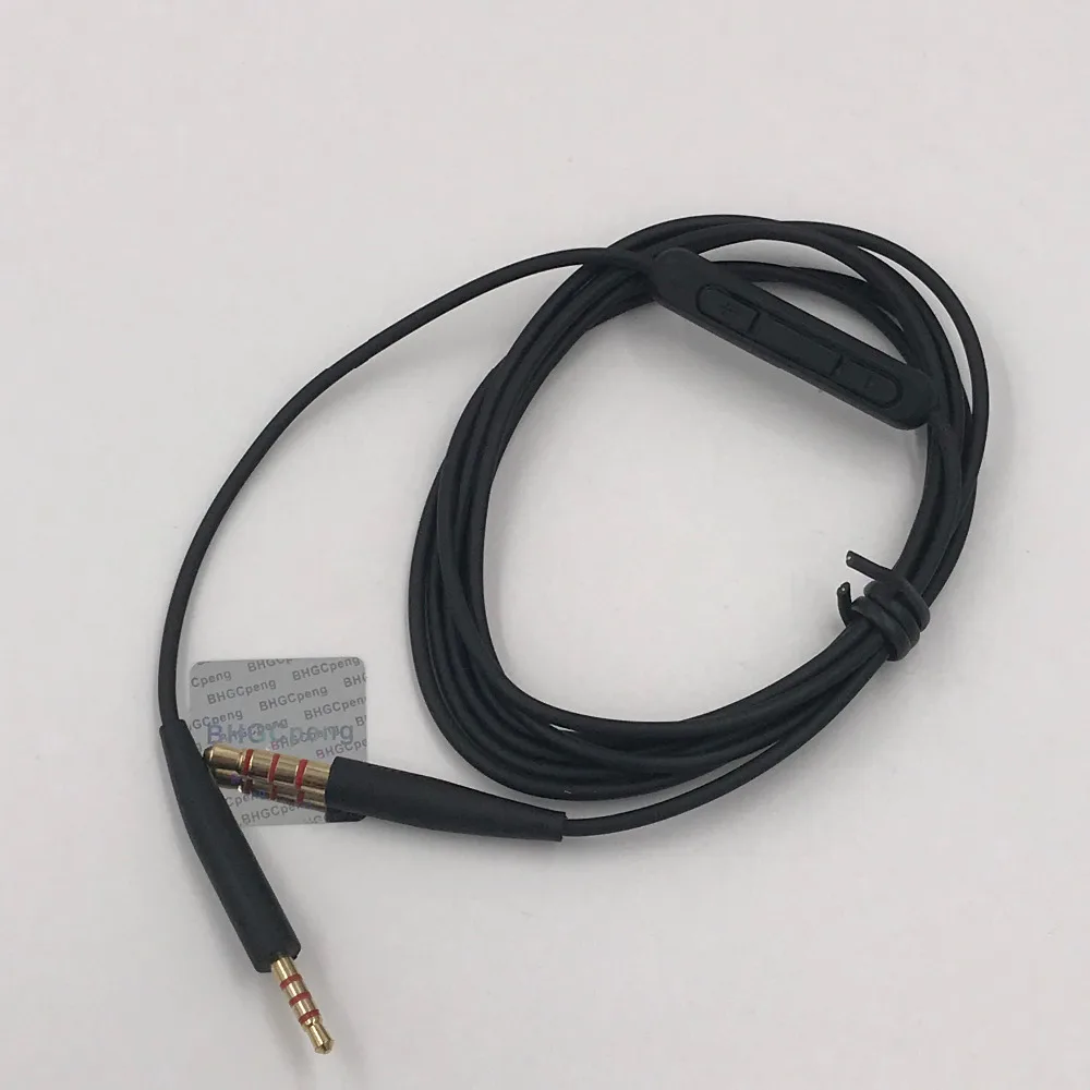 Universele 3.5mm Kabel Vergulde Connector Hoge Kwaliteit 1.5 meter Met Microfoon Volumeregeling Voor Meest Mobiles Hoofdtelefoon