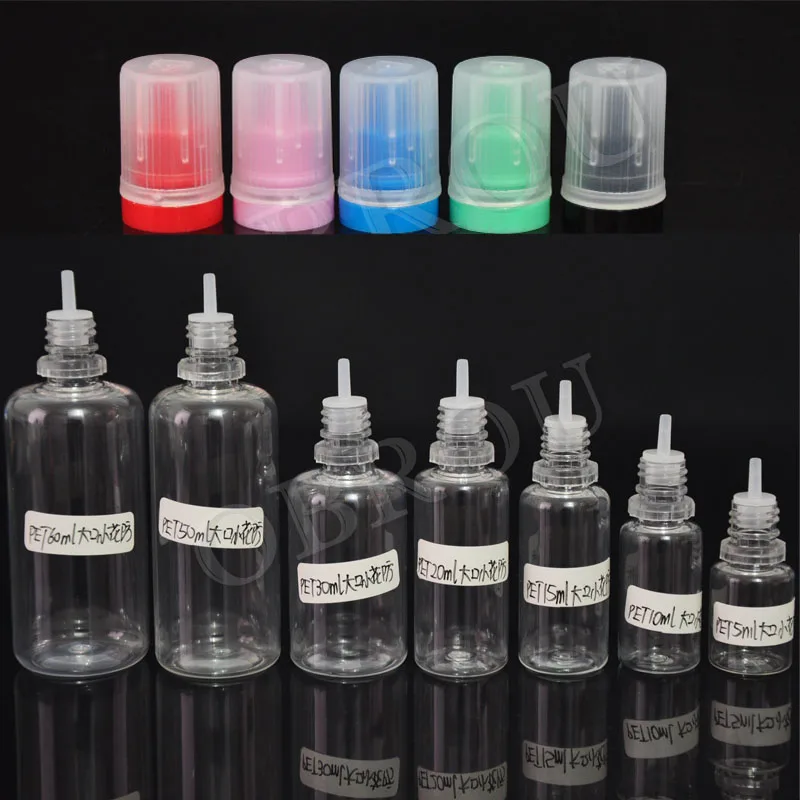 

100pcs 15ML Liquid PET Plastic Dropper Bottles With ChildProof Cap long fine tips from Obrou in china