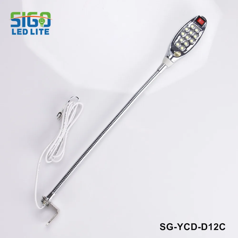 

Free shipping High quality 10 years factory D12C Magnetic Mounting Base LED Sewing Machine Light Working Gooseneck Lamp