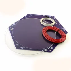 1set Delta 3D Printer Kossel Mini Reprap Hex Heated Bed 170mm diameter Glass plate Thermistor Wiring