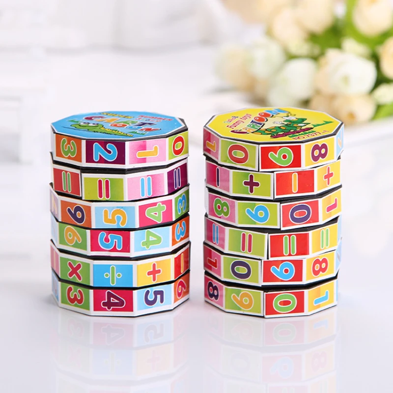 1PC Children Education Learning Math Toys Teaching Aids Puzzle Cube for Kids Math Spell Answer Toys DS29