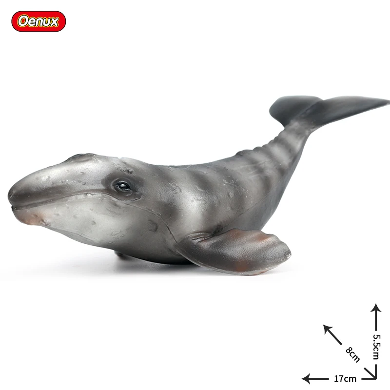 Oenux 10PCS Sea Life  Animals Whale Shark Carb White Whale Model Action Figure Ocean Marine Dolphin PVC Figurines Toy Kids Gift