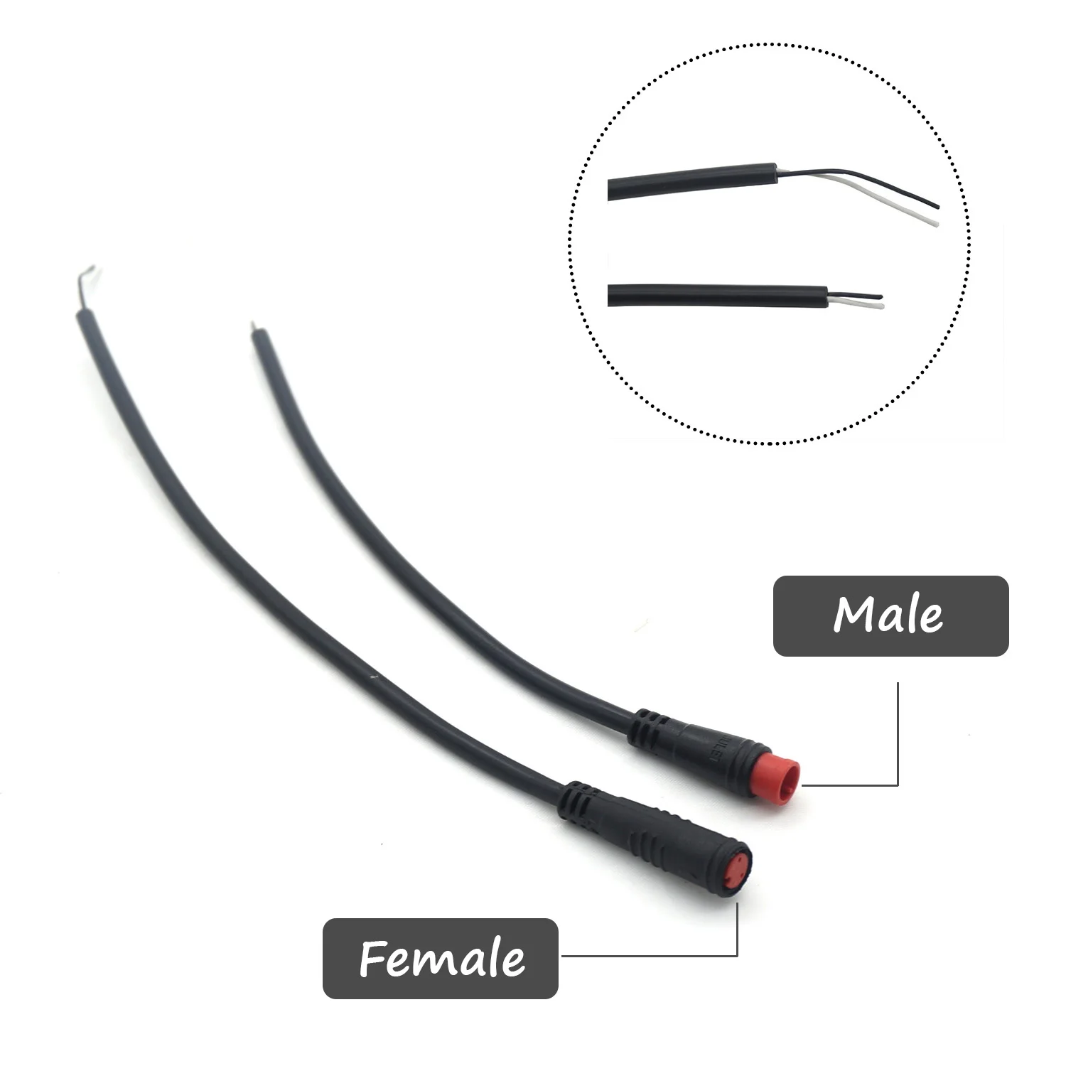 BULU Julet 2 Pin 3 Pin 4 Pin 5 Pin 6 Pin Waterproof Extend Convert Cable Wire for Electric Bike Light Throttle Ebrake Display