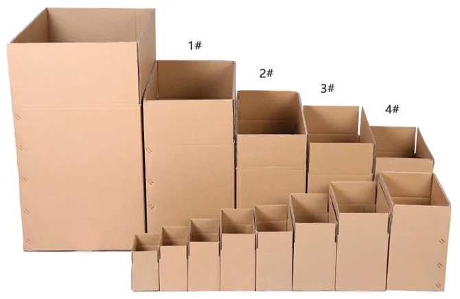 

10pcs/lot Wholesale 7 Sizes Kraft Paper Mailing Box Express Transportation Corrugated Packing Box