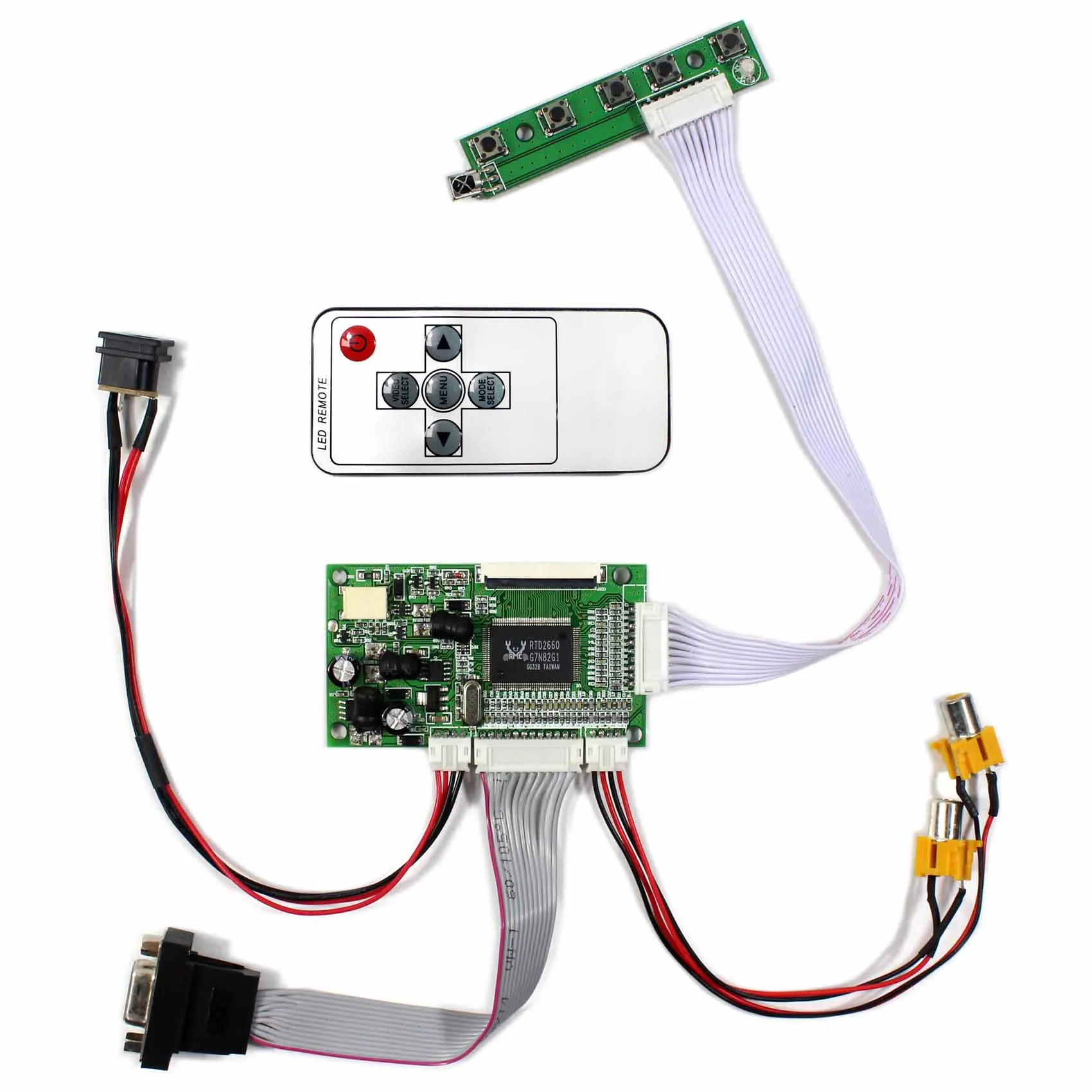 

VGA+2AV+LCD Controller Board Work For 8inch 800x600 AT080TN52 EJ080NA-05A EJ080NA-05B 50Pin LCD Screen