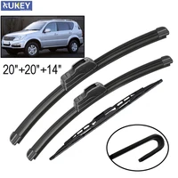 Xukey 3 unids/set limpiaparabrisas delantero trasero para Ssangyong Rexton 2016 2015 2014 2013 2012 2011 2010 2009 2008 2007 2006 2005