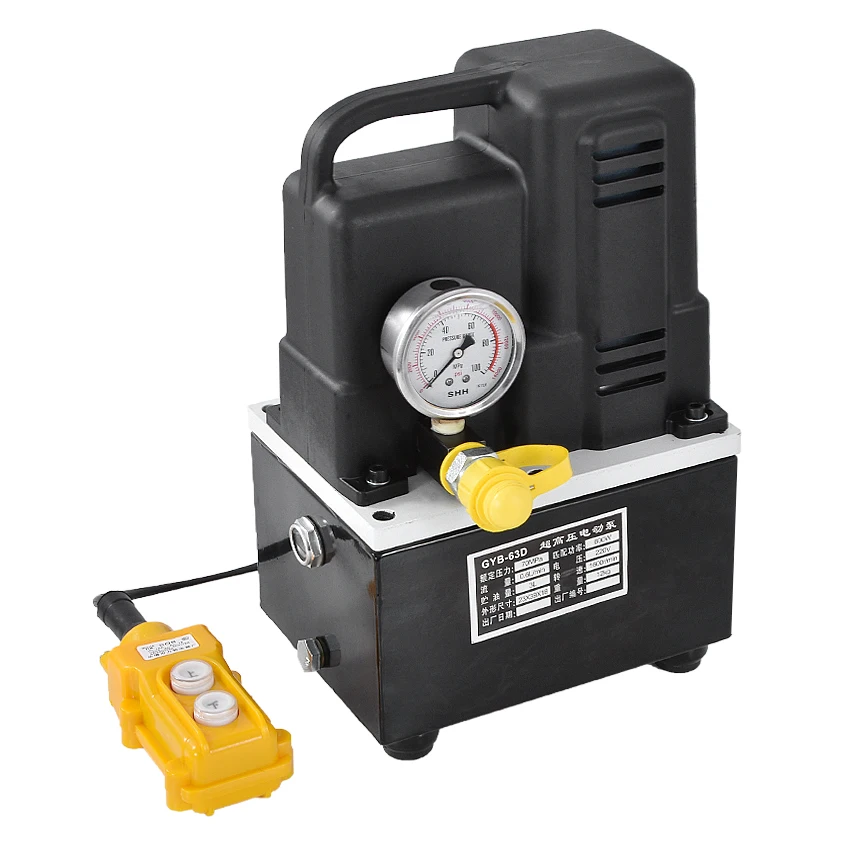 

GYB-63D Electric Hydraulic Pump Portable Ultra High Pressure Small Hydraulic Oil Pump Station 220V/110V 600W 3L 1600r/min