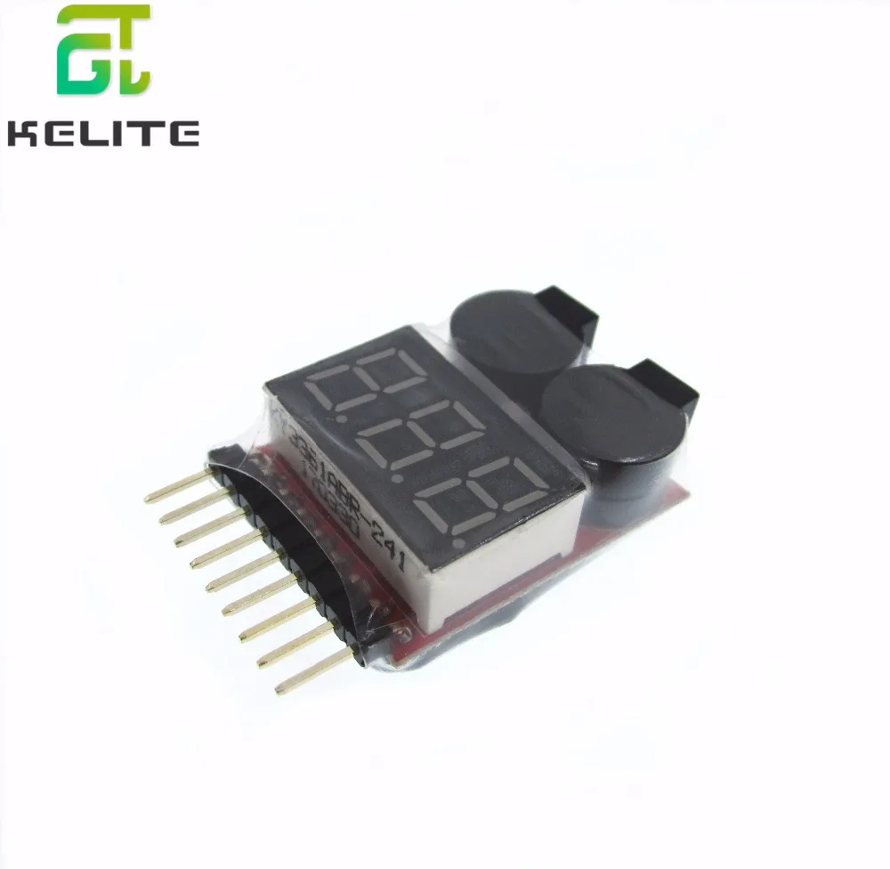 1-8S Lipo/Li-ion/Fe RC helicopter airplane boat etc Battery Voltage 2 IN1 Tester Low Voltage Buzzer Alarm