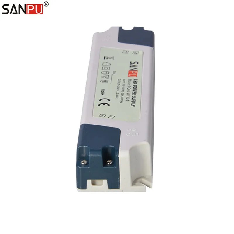 SANPU SMPS 24 v LED Power Supply 60w Constant Voltage Switching Driver 220v 110v ac/dc Lighting Transformer IP44 Indoor Plastic