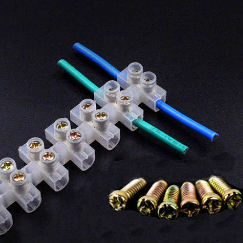 5/10/20/30/A 12 Channal Screw Terminal Block Electrical Wire Connector For Electrical Household Wiring