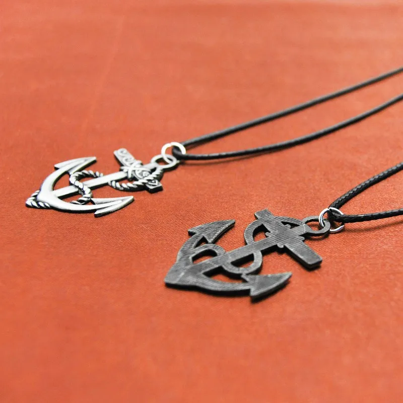 Anchor Choker Necklace For Women Retro Leather Chain Anchor Necklaces Pendants Men Jewelry Party Gift