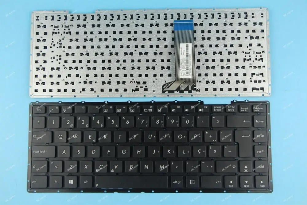 Novo po teclado português teclado para asus r454la r454ld r454lj r454wa r454we portátil preto, sem moldura