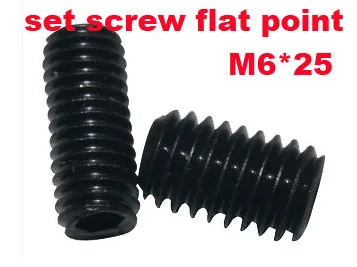 Wkooa M8 Grub Screws Hex Socket Set Screws With FLAT Point 1.25mm Pitch Alloy Steel Grade 12.9 Black