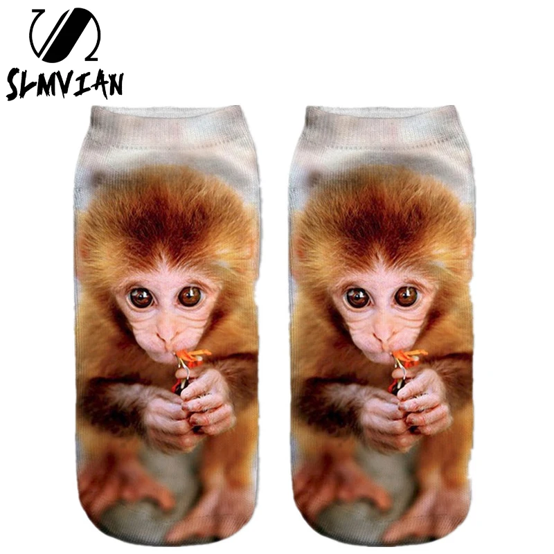 SLMVIAN-calcetines tobilleros con estampado 3D para mujer, calcetín Unisex de corte bajo, varios colores, envío directo