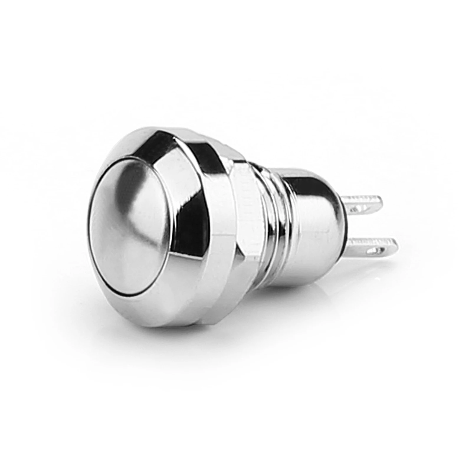 Mini 8mm Stainless Steel Momentary Push Button Switch IP67 1NO 2Pin 3A/250V For Car/Boat/DIY