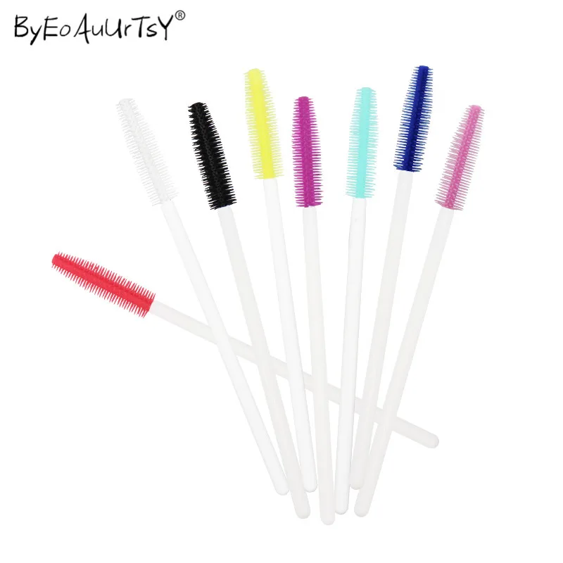 Brosses à cils jetables en Silicone, peigne, baguettes de Mascara, Extension de cils, applicateur individuel, outils de maquillage, beauté des yeux, 200 pièces