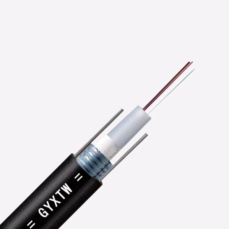 GYXTW-8Core Singlemode 2000m/rol kabel Patch lapis baja serat optik luar ruangan kabel kawat gantung GYXTW-8Core kabel serat optik lapis baja