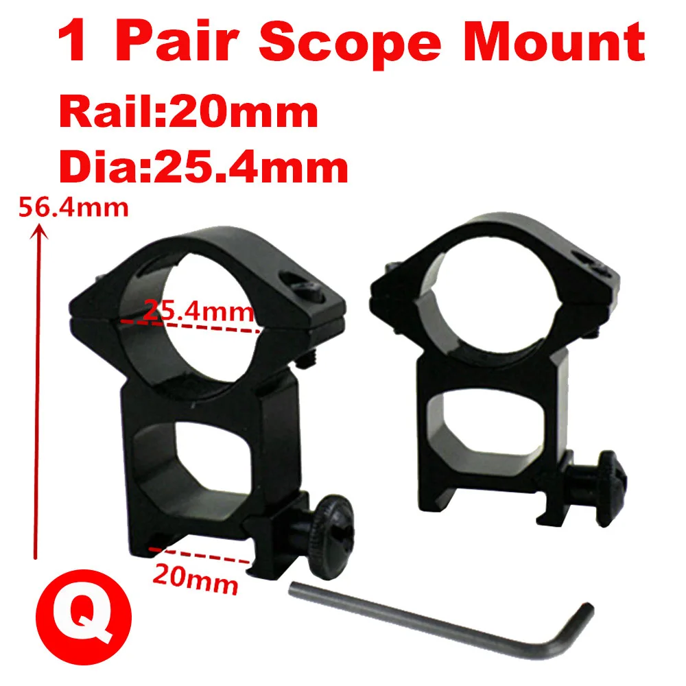 2 Stuks 30Mm/25.4Mm Scope Mount Riflescope Ringen Mount 11Mm Zwaluwstaart Scope Rail/20Mm picatinny Voor Rifle Scope Mount Jacht