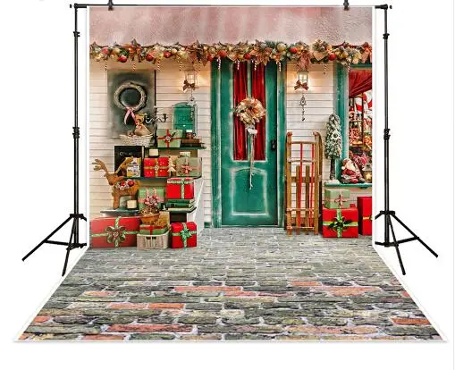  photography backdrop Christmas gift house celebrate background children birthday photocall photo studio photobooth