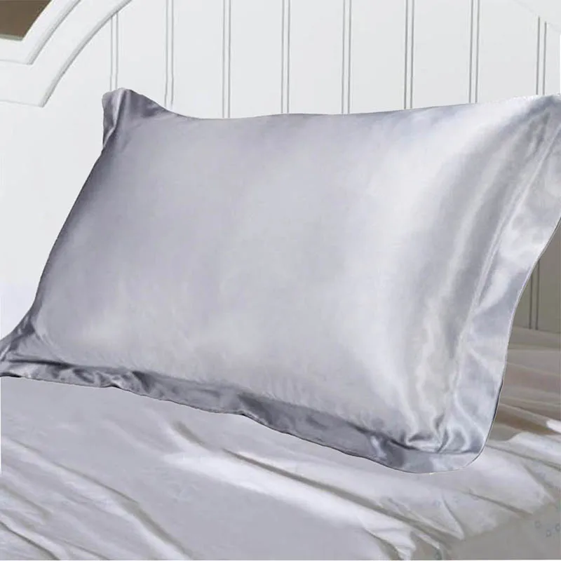 Silk Satin Pillowcase Comfortable 48x74cm Pure Emulation Pillow Cover Pillowcase For Bed Throw Single Pillow Covers