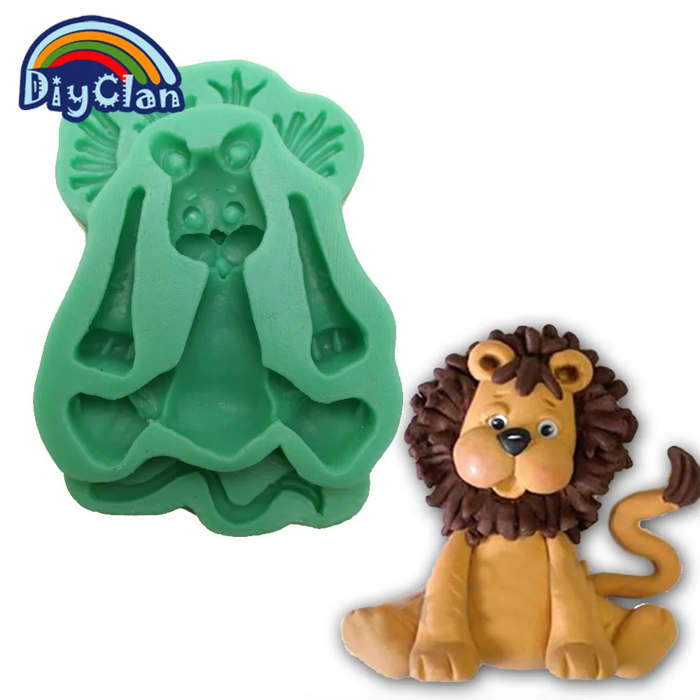 Lion elephant giraffe silicone cookies mold for cake decorating easter bunny mould rabbit handmade chocolate mold F0651TZ35