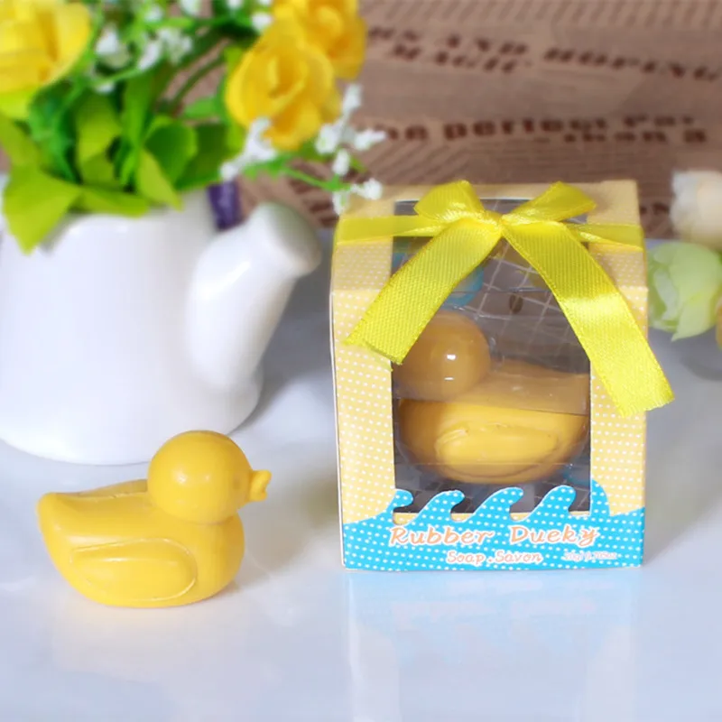 1 Pc Small Lovely Yellow Duck Soap Hand Skin Cleansing Wash Hair Handy Gift With Box Cute Wedding Gifts