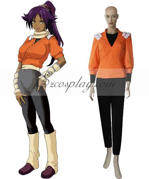 

Bleach Yoruichi Shihoin Orange Cosplay Costume E001