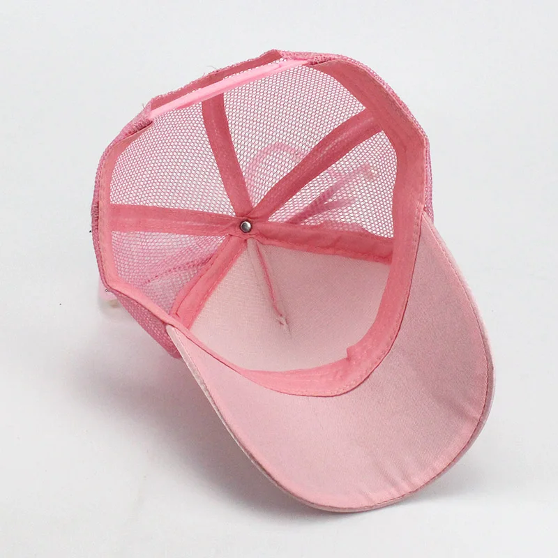 Big Bow Fashion Summer Kids Black White Pink Lace Floral ear Baseball Caps With Pearl Children Sun Hats Princess Mesh cap 2018