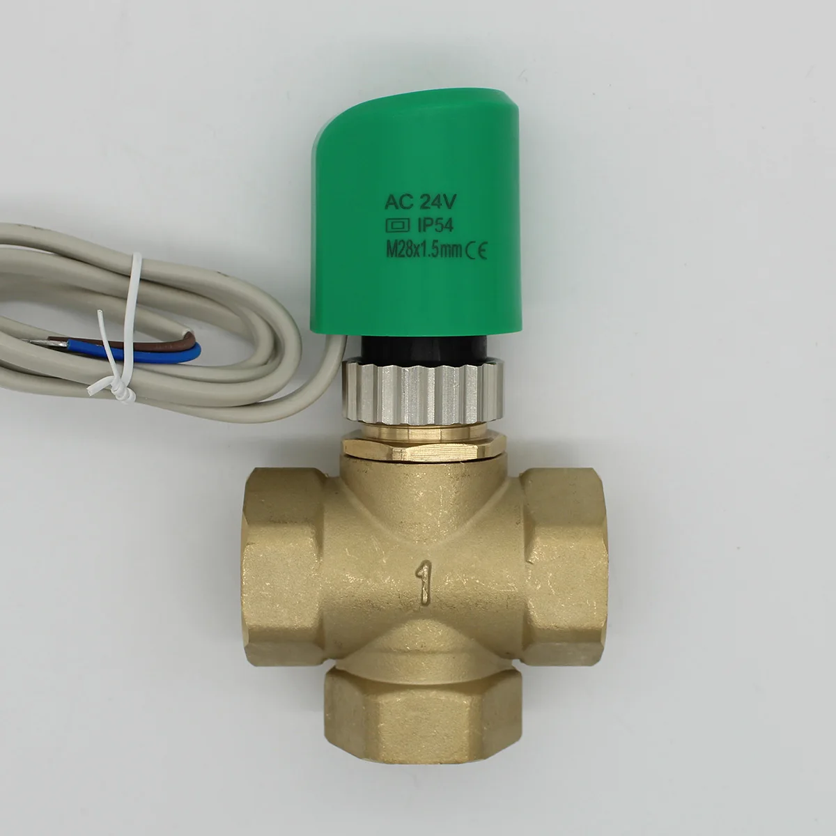 Imagem -03 - Válvula Way Não nc 230v 24v Aberto Normalmente Atuador Térmico Elétrico para Radiador Inferior M28x1.5 Dn20 Dn25