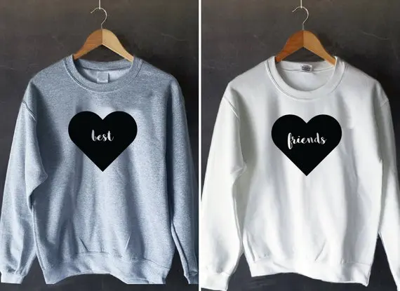 

Sugarbaby Best friend Pullover Bff Sweatshirt BFF Jumper Long Sleeve Fashion Sweatshirt High quality Casual Tops Drop ship