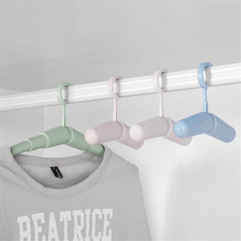 112pcs Portable Plastic Folding Travel Clothes Hanger Magic Adjusted Nonslip Drying Rack For T-shirt Underwear Save Space LZ1073