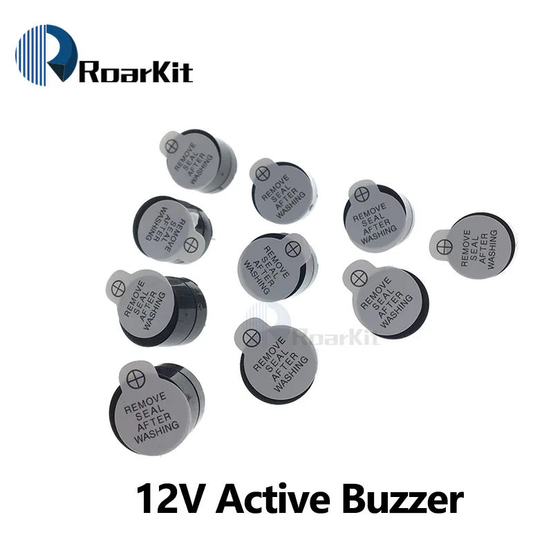 10pcs 12v Active Buzzer Magnetic Long Continous Beep Tone Alarm Ringer 12mm MINI Active Piezo Buzzers Fit For Arduino Diy Kit