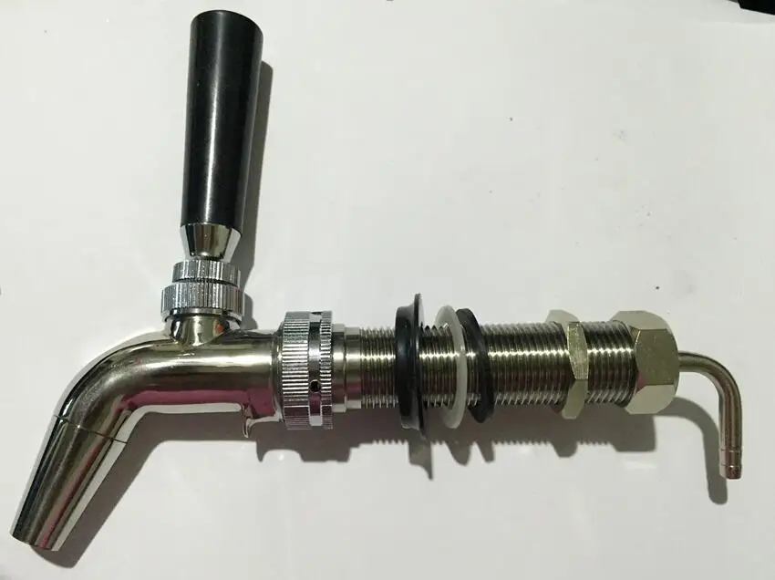 American style beer faucet kegerator tap,Thread length 80mm and total length 92.5mm,Beer barrel connecting faucet/coffee faucet