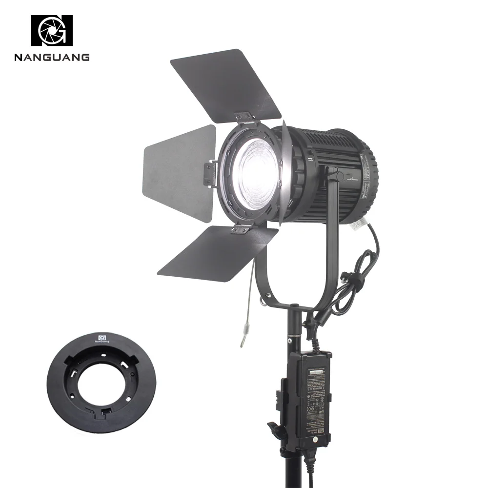 100W LED Focusable Fresnel Light 5600K Stepless Dimming DMX512 Studio Light+ Bowens Mount for Softbox Standard Reflector Snoot