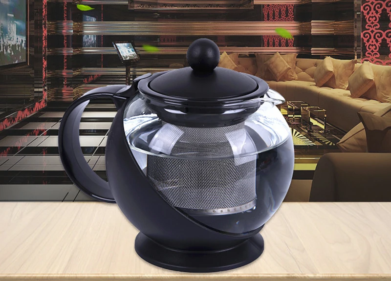 Heat-resistant glass tea pot stainless steel filter liner, bubble teapot high temperature resistant large capacity kettle herbal