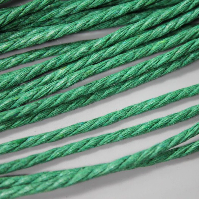 AaaZee 20 Yards 2.5mm Green Hemp Cords Macrame Twisted Cotton Rope for DIY String Home Textile Accessories Craft Gift