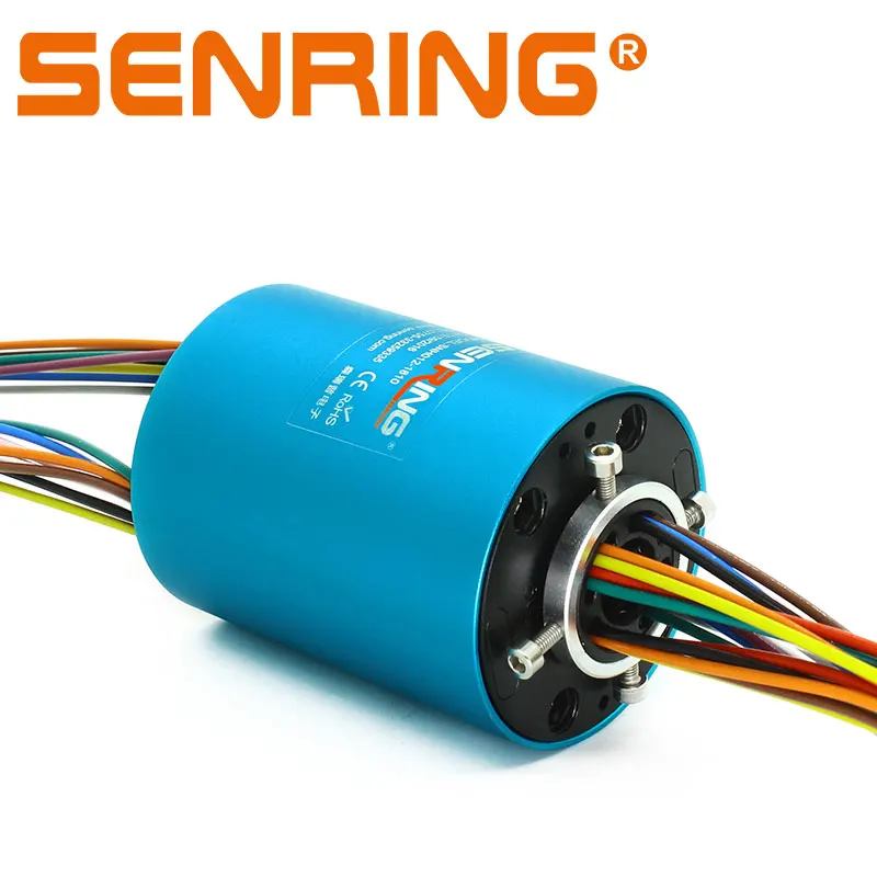 Rotating connector Armature 6 circuits 10A and 12 signal 2A through hole slip ring with 12.7mm