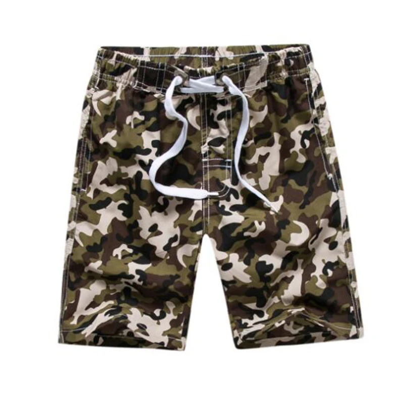 7-16Yrs Kids Camouflage Shorts Boys Military Style Casual Shorts Boys Summer Beach Shorts New Fashion Streetwear Elastic Waist