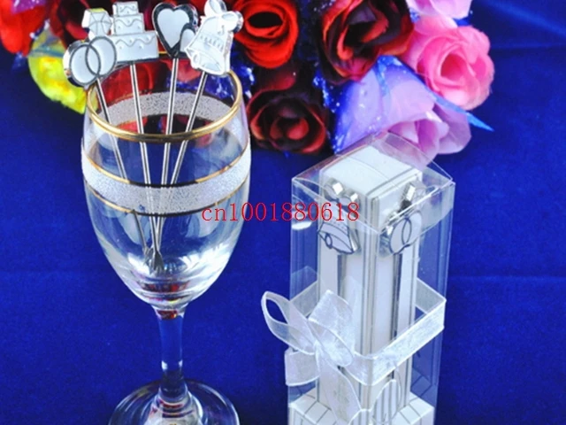 50pcs/sets Free Shipping Metal Fruit Fork Pick Seaside Food Snack Dessert Cake Picks Wedding Party Favors Gift Box