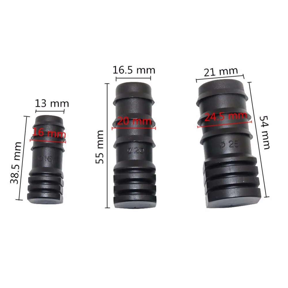 Do rur do nawadniania ogrodu koniec DN16, DN20, DN25 izolacji ogród złącze mikro nawadniania mocowania rur kroplówki wtyczka 10 sztuk