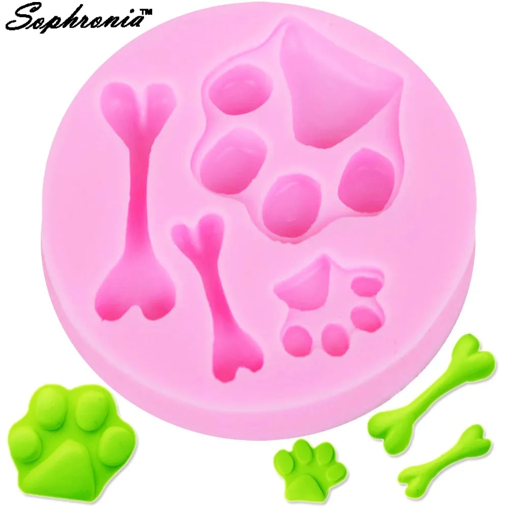 

M215 DIY Baking Molds Bone Dog Paw Silicone Mold Chocolate Cake Decorating Tools Cookie Pastry Accessory Kitchen Accessoriess