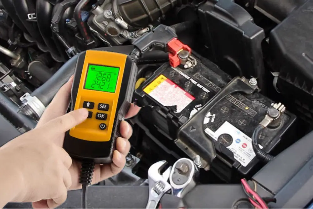 Heißer Verkauf Professionelle Hohe Genauigkeit Auto Batterie Analyzer Testing Tool Für 12V Blei Säure Batterie Tester Mit LCD Display checker