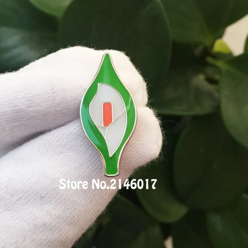 1'' Metal Craft Flower Brooch Gift Pin Badge Ireland Irish Easter Calla Lilly Harps Enamel Lapel Pins image 5