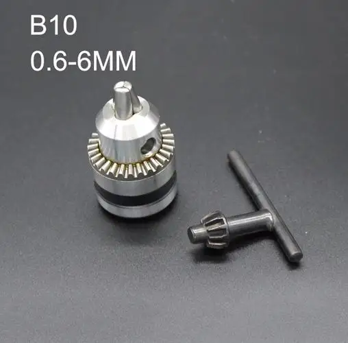 0.6-6mm B10 Electric Drill Chuck Taper Mounted Chuck for Mini Lathe DIY Accessories Dia 33mm