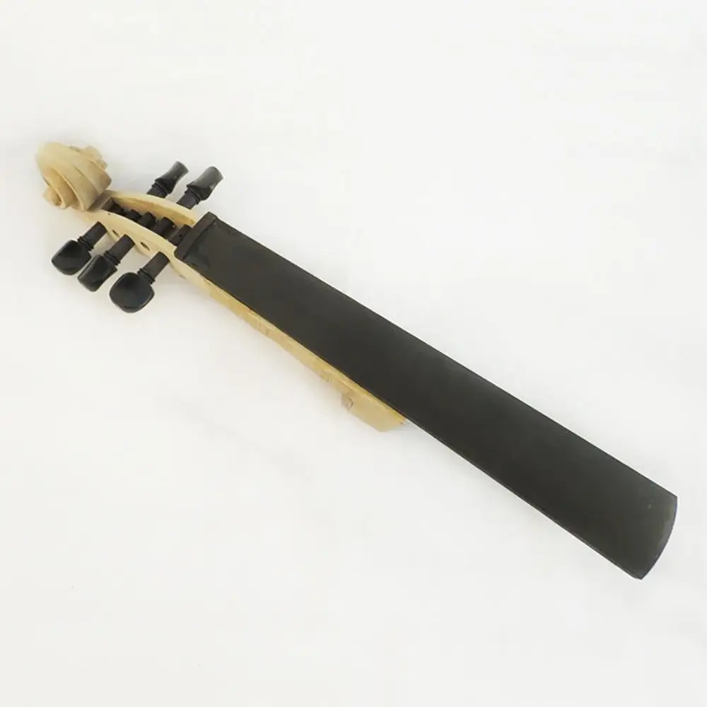 5 String 4/4 Maple White Violin Neck head +Indonesia Ebony Fingerboard+Nut+ violin Pegs,violin parts accessories