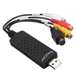 Easycap USB 2.0 Video Capture TV DVD VHS Video DVR Capture Adapter Card with Audio Support Win7 for Computer/CCTV Camera