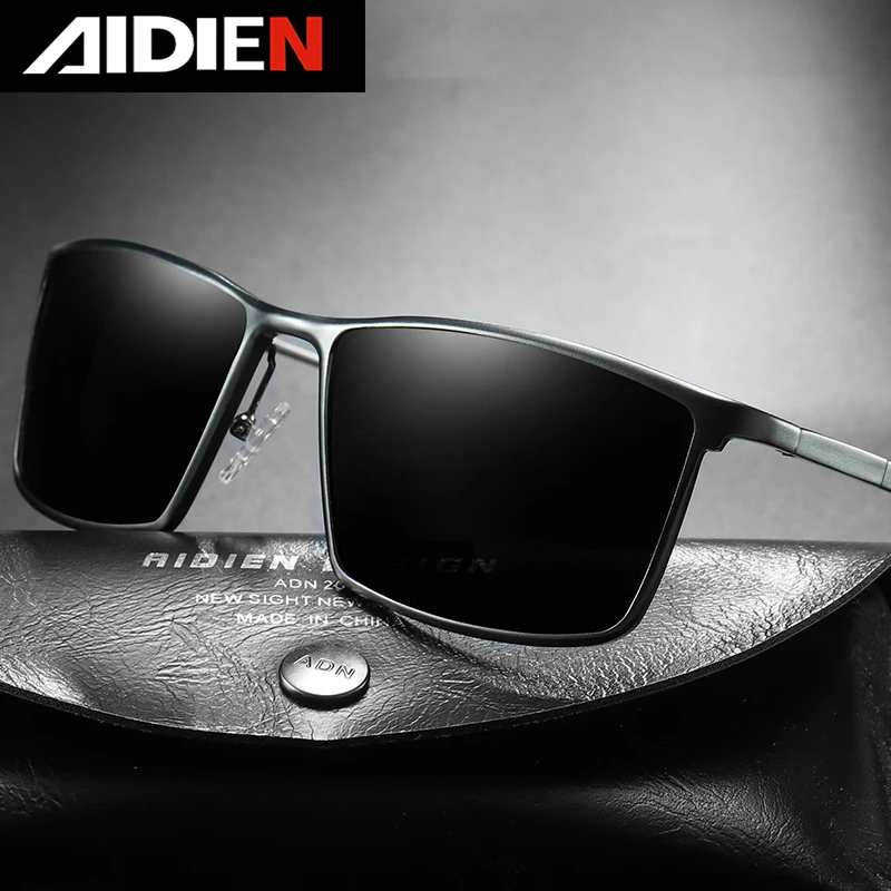 Men\'s sunglasses myopia with diopter polarized  prescription glasses UC400 retro anti-glare driving goggles square black shades