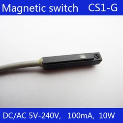 2pcs CS1-G Red LED Pneumatic Cylinder Magnetic Sensor Reed Switch ,DC AC 5V - 240V